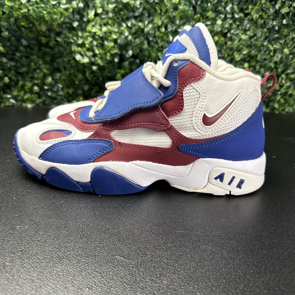 Nike Air Speed Turf Max 96 Shoes Boys Size 7Y White Blue Red Sneakers DZ4449-100